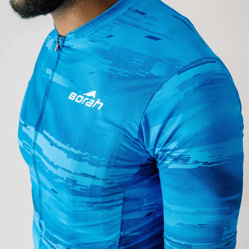 Men's OTW Cycling Jersey fabric closeup side view