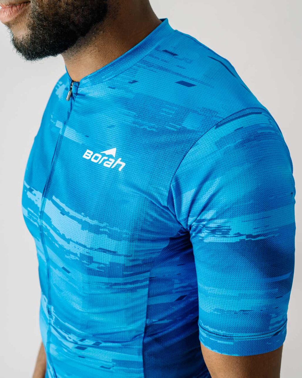 Men's OTW Cycling Jersey fabric closeup side view