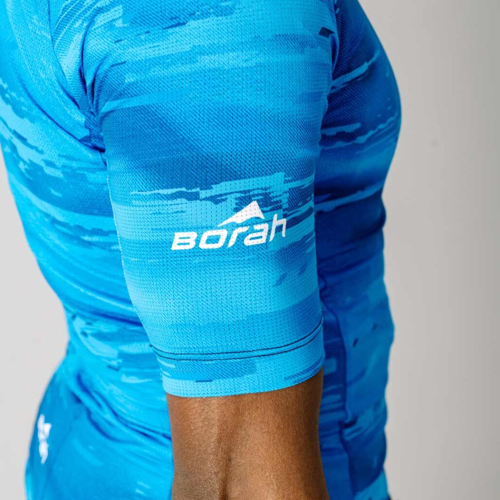 Men's OTW Cycling Jersey fabric closeup side view 2