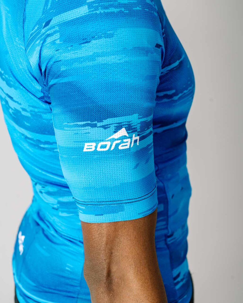 Men's OTW Cycling Jersey fabric closeup side view 2