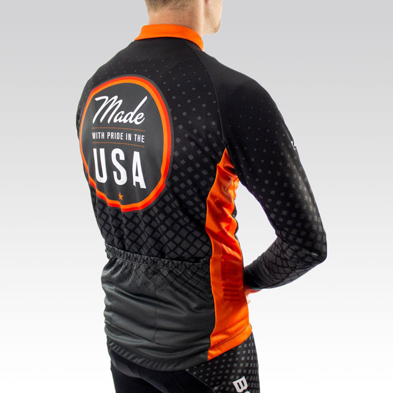 Team Long Sleeve Cycling Jersey -Back 3qtr