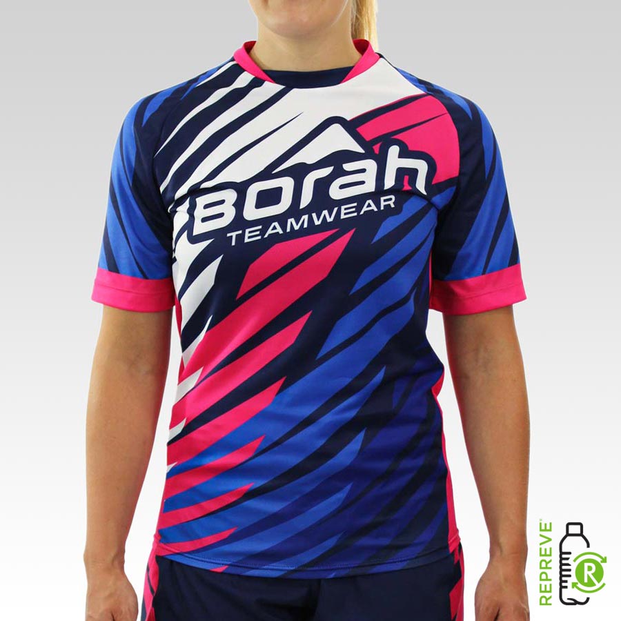 Women's Team Freeride MTB Jersey Front with Repreve Logo