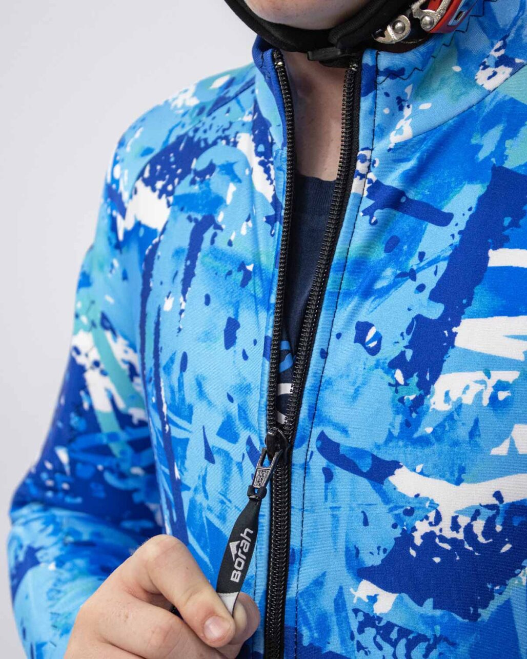 Youth Alpine Race Suit zipper detail.