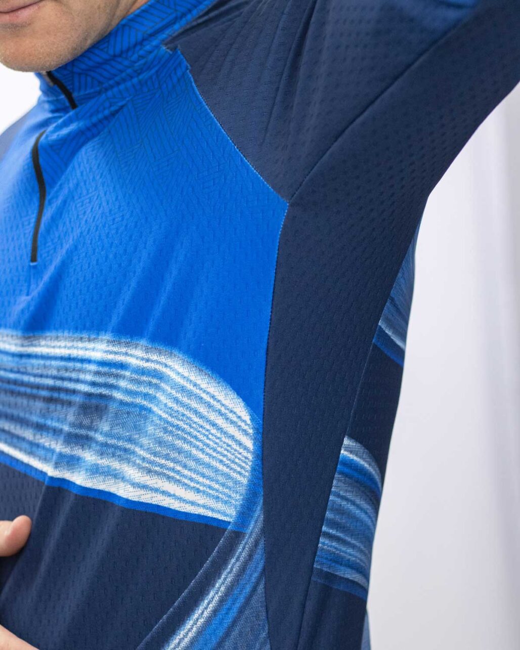 Men's Pro XC Suit underarm gusset detail.