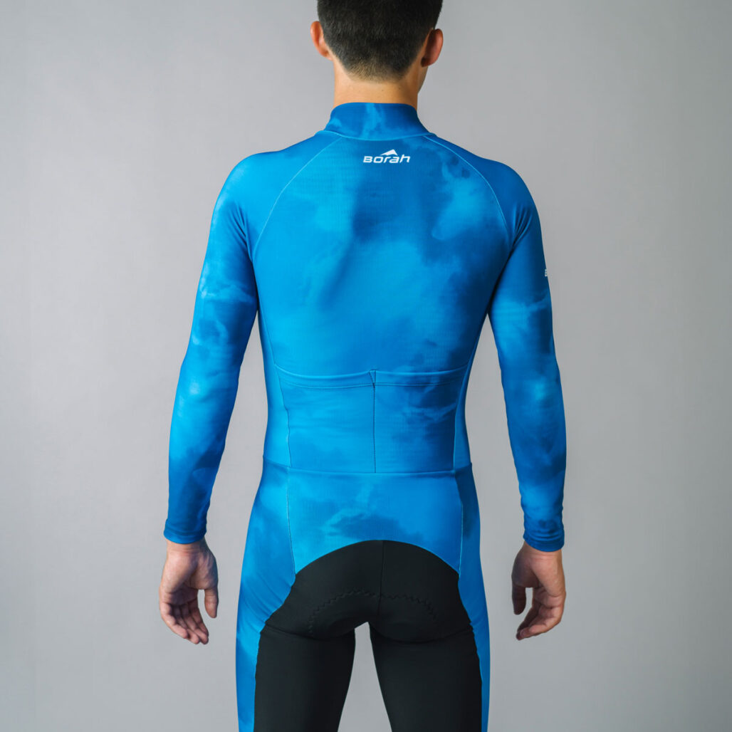 Unisex Team Thermal LS Cycling Skinsuit Back View