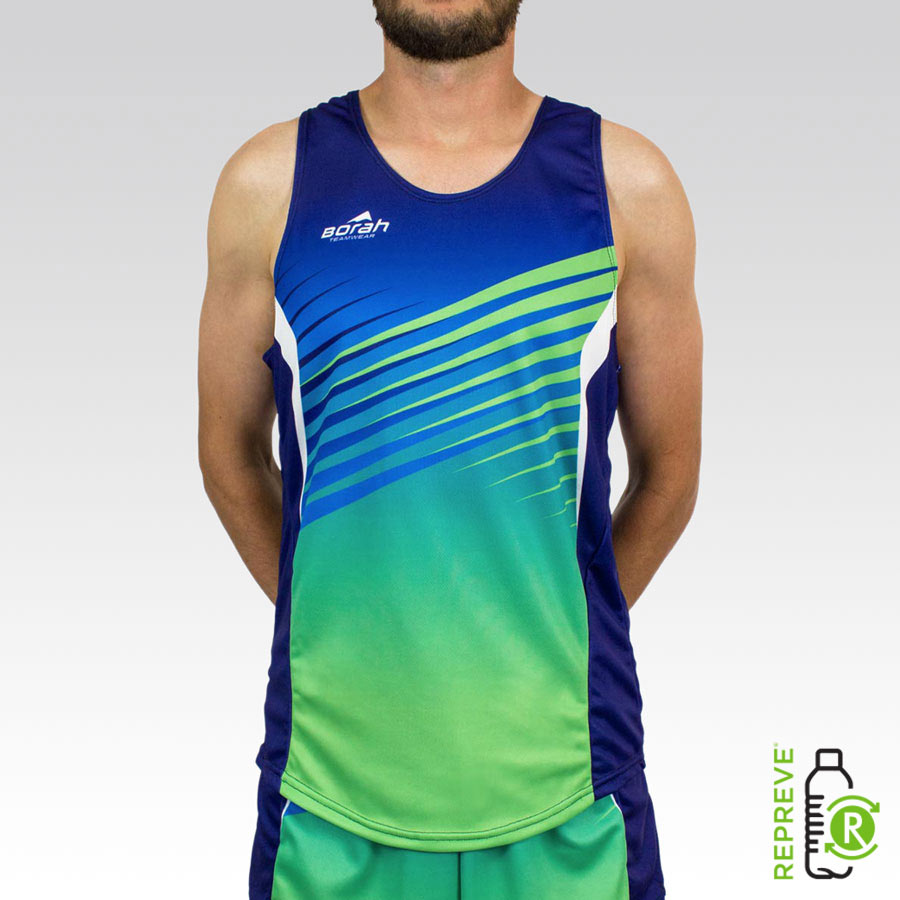 Team Running Singlet Front with Repreve Logo