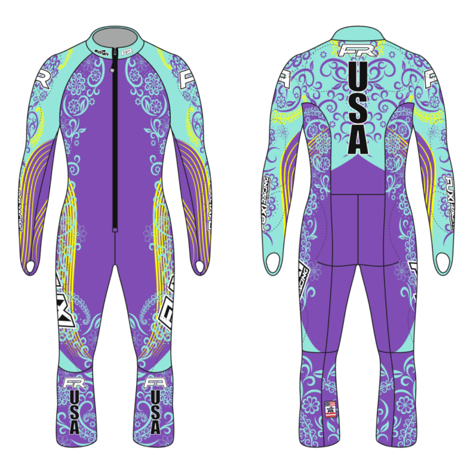 Fuxi Alpine Race Suit - Floral Design2