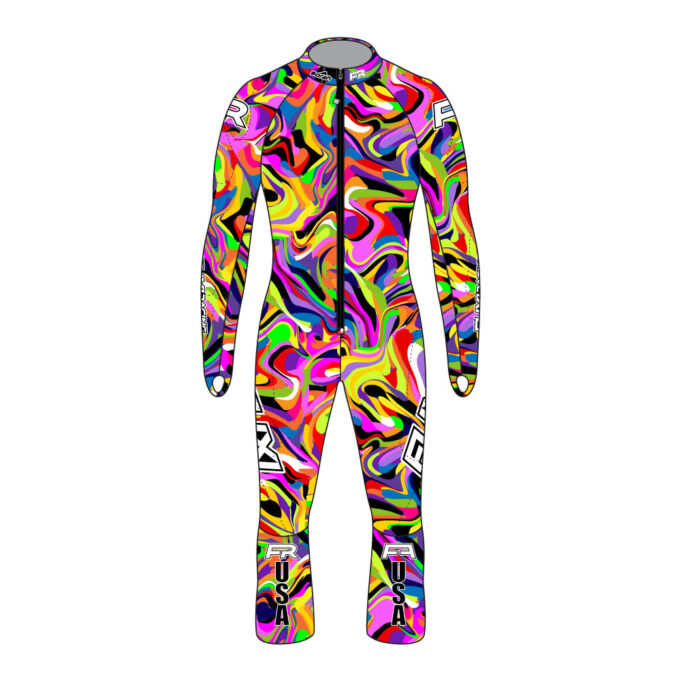 Fuxi Alpine Race Suit - Psychedelic Design