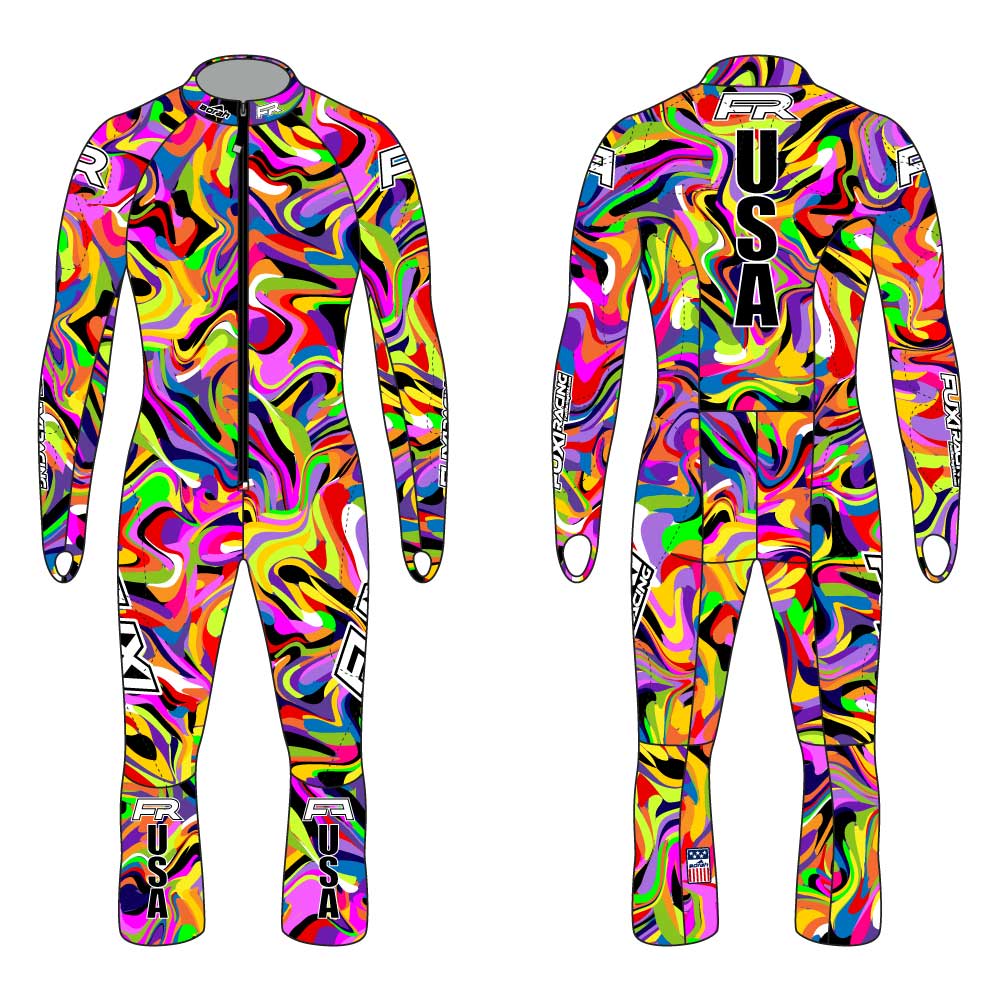 Fuxi Alpine Race Suit - Psychedelic Design3
