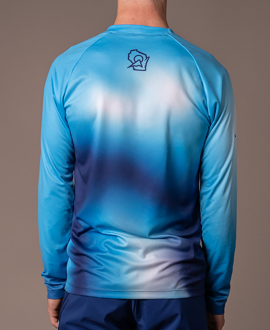 Full Custom Men's Trail Long Sleeve Jersey, Back View