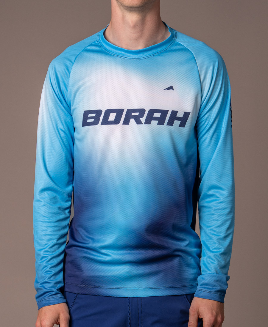Full Custom Men's Trail Long Sleeve Jersey, Front View