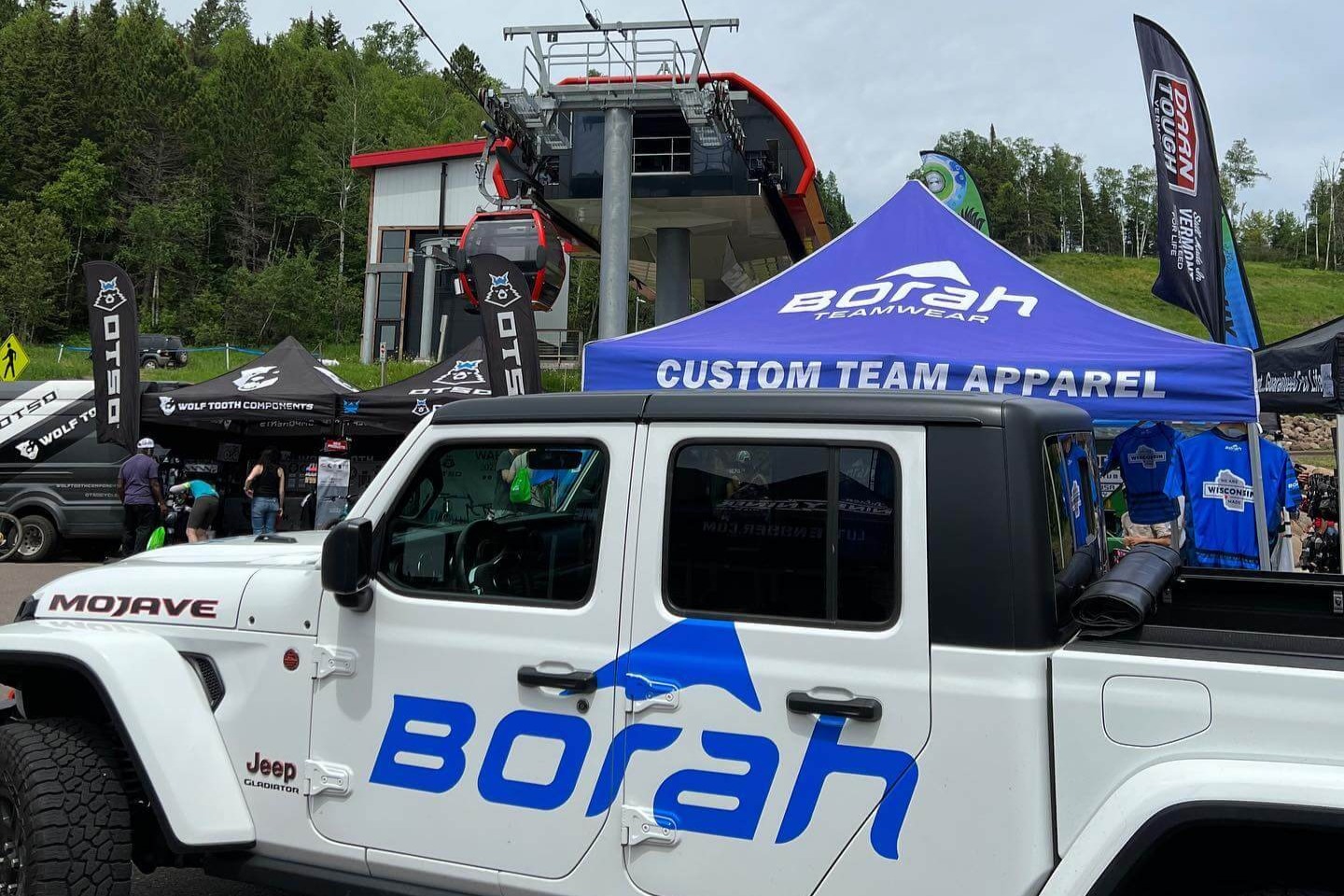 The Borah truck and tent at an event.