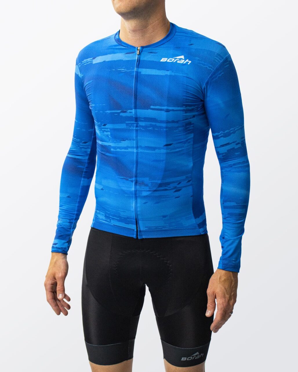 Men's OTW Long Sleeve Cycling Jersey on-body shot.