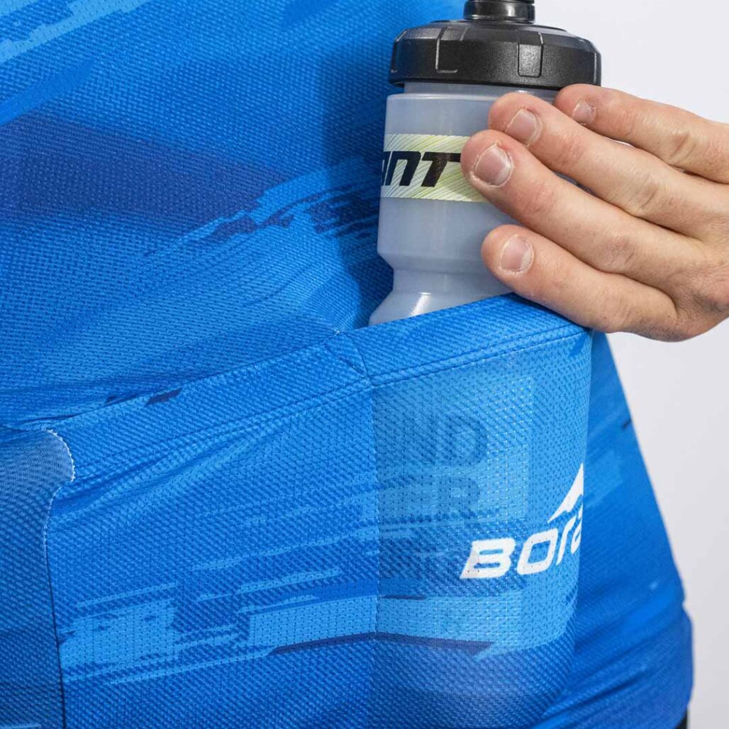 Men's OTW Long Sleeve Cycling Jersey pocket detail shot.