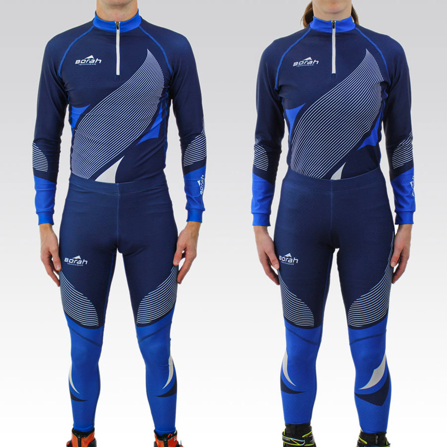 Men's and Women's Pro XC Suits front view.