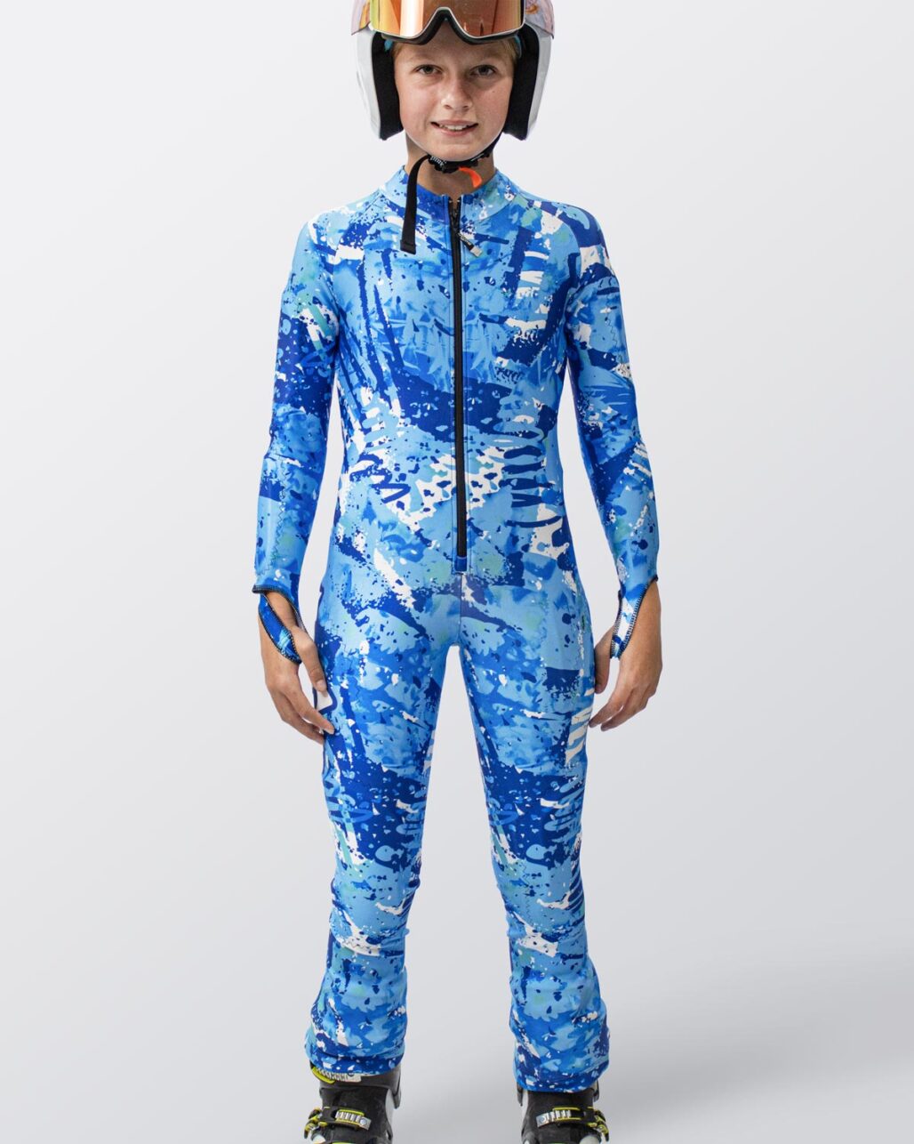 Unisex Youth Alpine Race Suit front view.