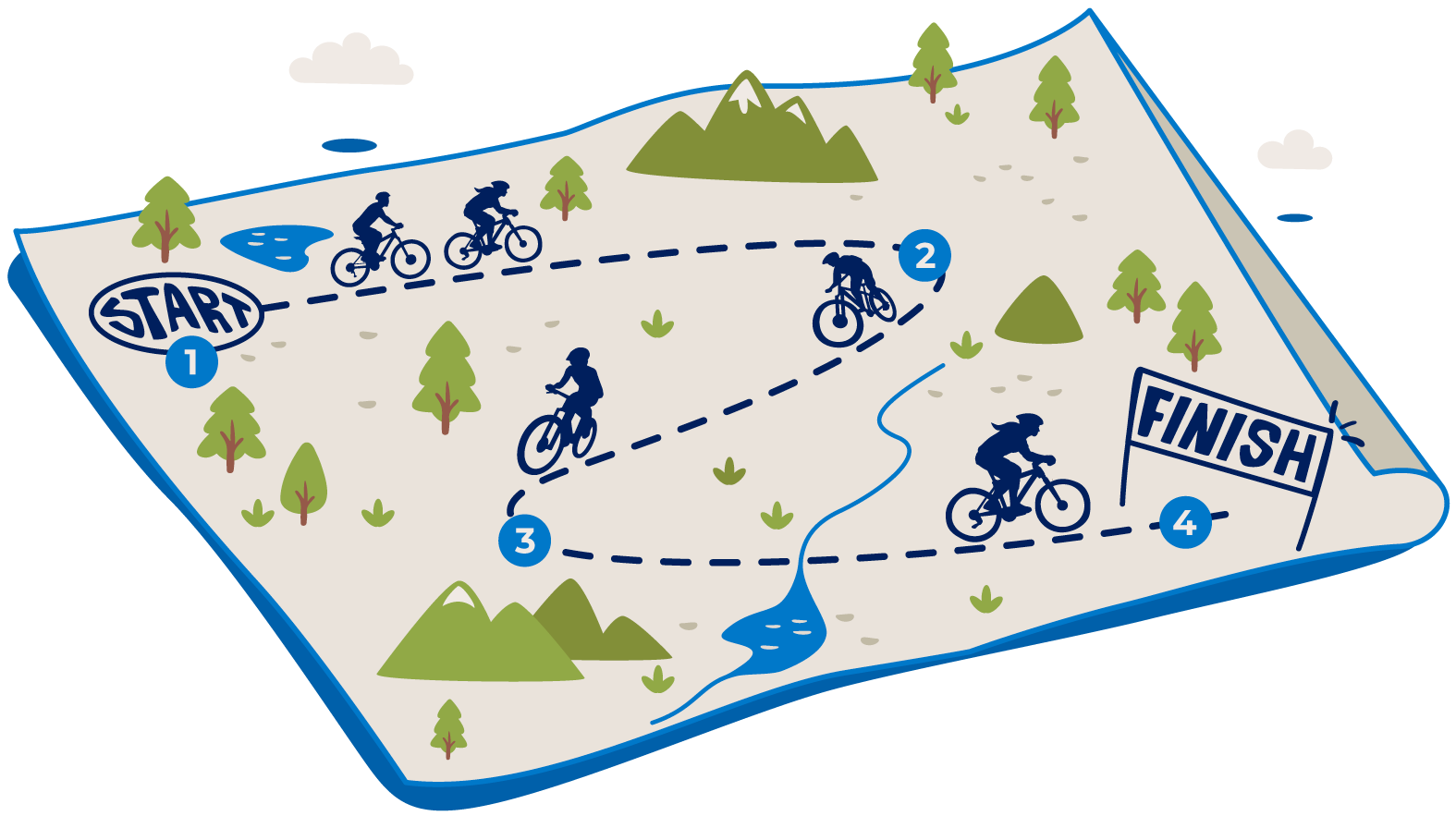 Trail Map to Success Map Graphic.