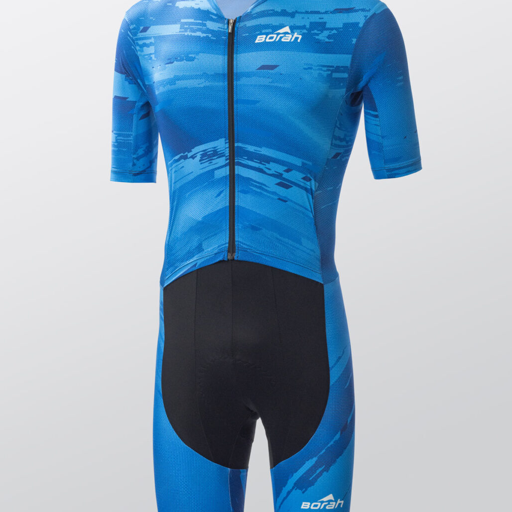 Unisex OTW Turbo Cycling Skinsuit, front view.