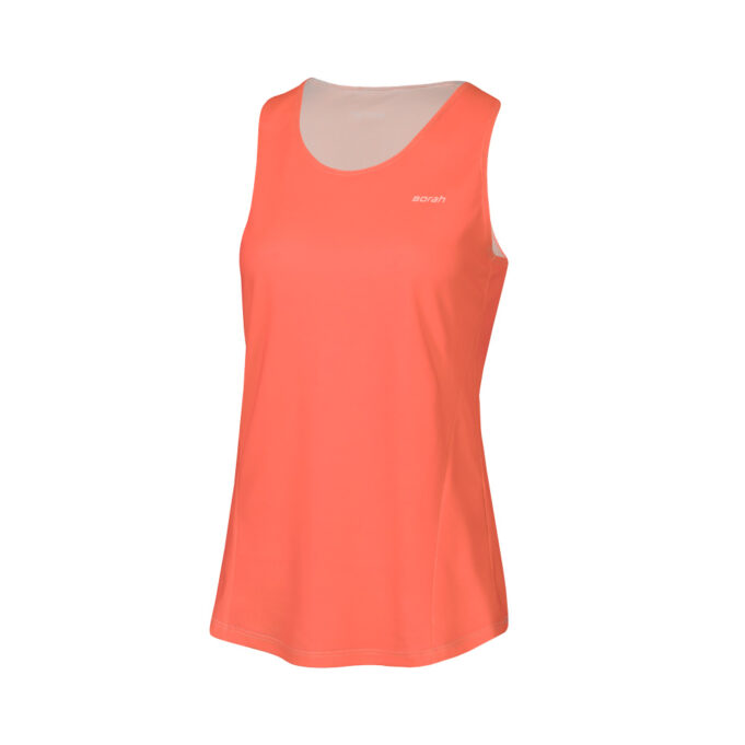 BRC_CORAL-BURST_Womens-Running-Singlet_Front